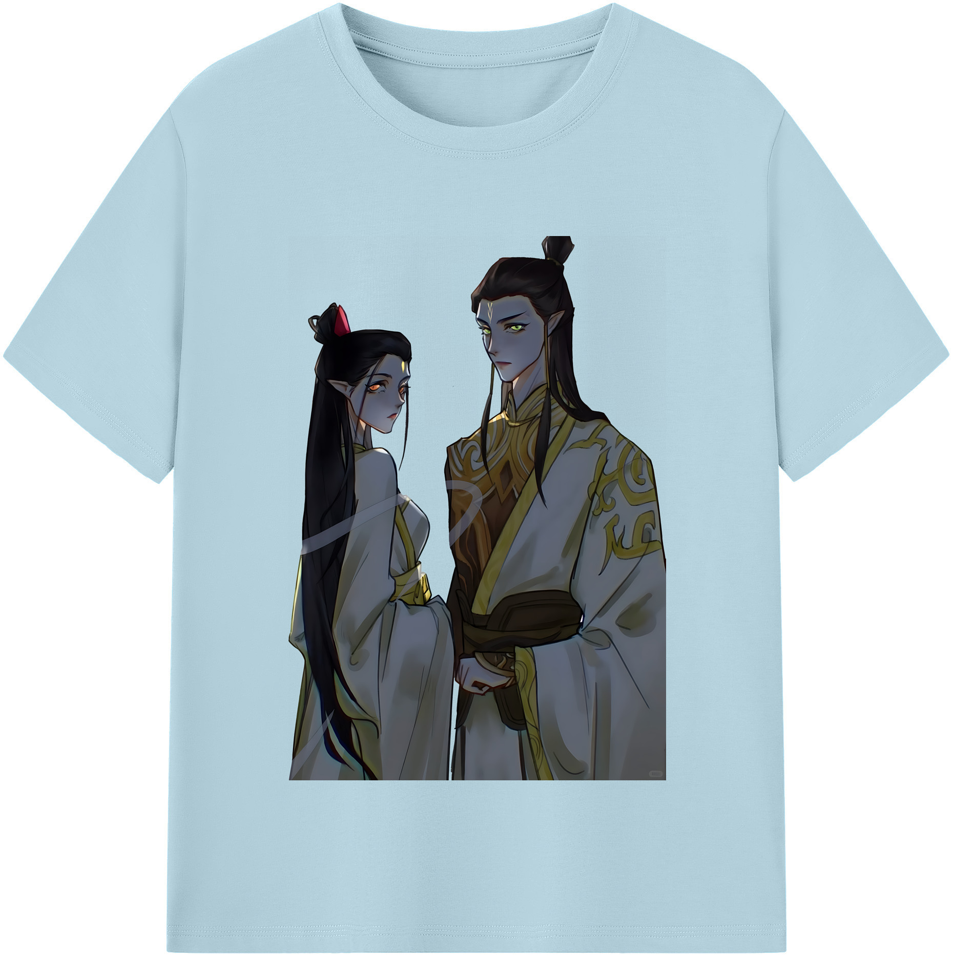 （画像用） Ne Zha 2 ナタ 魔童の大暴れ 綿100％半袖Tシャツ（フロントプリント）
